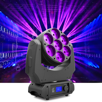 7x40w RGBW 4 In 1 Beam Wash LED Hareketli Baş Işığı Zoom Dj Club Disco Işığı ile