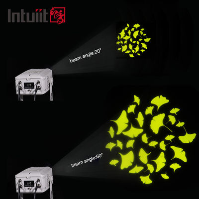 Dış Logo Döndürülmüş Reklam Özel ile LED Yakınlaştırma Açık Taşınabilir Mini Dijital Gobo Projektör Standı