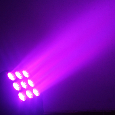 Profesyonel 3x3 Panel LED Matrix Işık 9x10W RGBW 4'ü 1 Arada Dj Disco İçin Hareketli Kafa Işığı