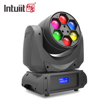 LED Efekt Hareketli Kafa Işığı 6x10W 4'ü 1 Arada RGBW Arı Gözü Tipi