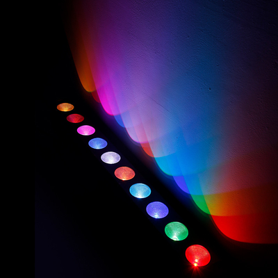 10x9W RGB DMX 3in1 LED duvar yıkama ışığı doğrusal bar yıkama makinesinin sahne aydınlatması