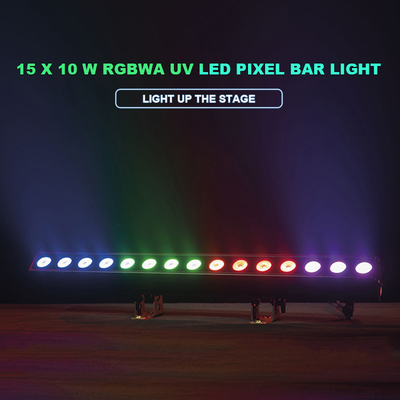 DMX Sahne Işığı Dışarıda Piksel Kontrolü LED Çubuk Işığı 15x10W RGBWA-UV Disko Düğün Parkı İçin