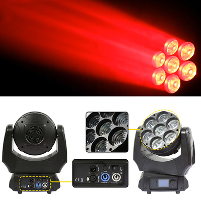 LED Hareketli Baş Işığı 7x40w RGBW 4in1 Sharpy Beam With Zoom Wash Sahne Işığı DJ Işıkları