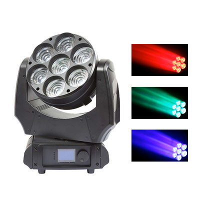LED Hareketli Baş Işığı 7x40w RGBW 4in1 Sharpy Beam With Zoom Wash Sahne Işığı DJ Işıkları