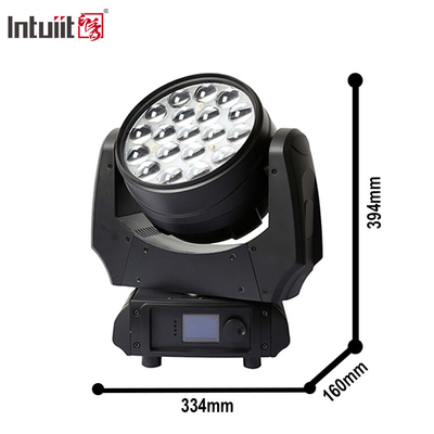 LED Hareketli Baş Fenerleri Yıkama Zoom 19X10W RGBW 4 in 1 LED Zoom Yıkama Hareketli Baş Dj Disko Sahne Işığı