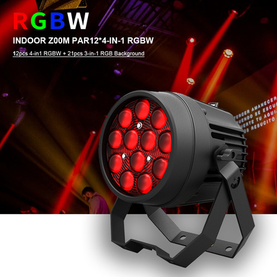 Alüminyum Alaşım LED Düz Par 12x10W RGBW 4in1 DMX512 Diskolar için Parti Sahne Düğün Konser Tiyatro Efekti Işıklandırması