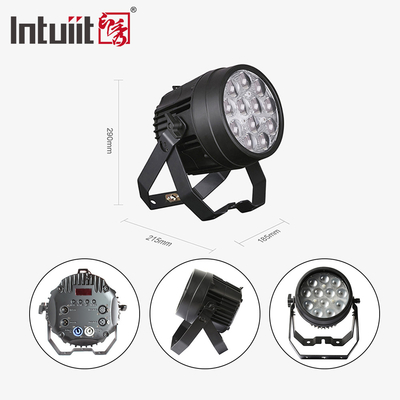 Alüminyum Alaşım LED Düz Par 12x10W RGBW 4in1 DMX512 Diskolar için Parti Sahne Düğün Konser Tiyatro Efekti Işıklandırması