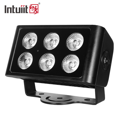 6x5w RGBW 4 in 1 LED Fırtına Işığı IP65 Su geçirmez Düz Spotlight Açık Hava Performansı Arkaplan DJ Disko Sahne Par Işığı
