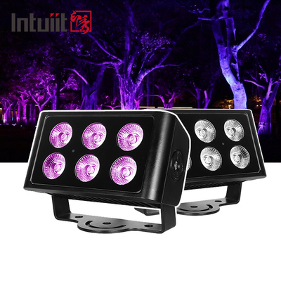 IP65 Su geçirmez 6x5W RGBW 4 in 1 LED Sel Işığı DMX Kontrol Uçak Nokta Işığı Arkaplan Dökme DJ Disko Sahne Işığı