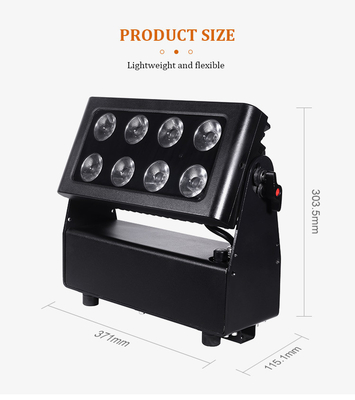 Led Battery Par 8X15W led par light RGBW 4in1 8pcs 15W batarya par light DMX512 Stage Light