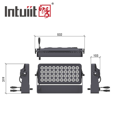 IP65 yıkama 400w şehir rengi ip65 su geçirmez sahne ışığı rgbw 4in1 led dmx512 duvar yıkama ışığı