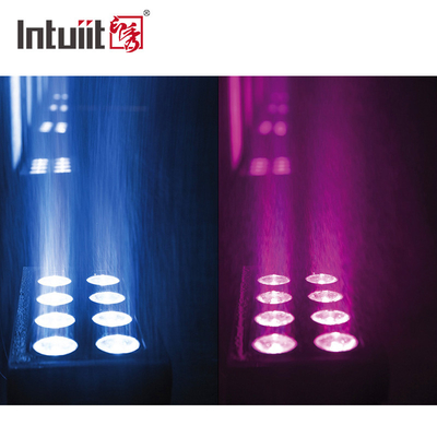 8*15W RGBW 4 In 1 Pil ile çalışan LED Square Par Light Dış Su geçirmez Sahne Işığı DMX Kontrolü DJ Disko Ekipmanı Işıklandırma