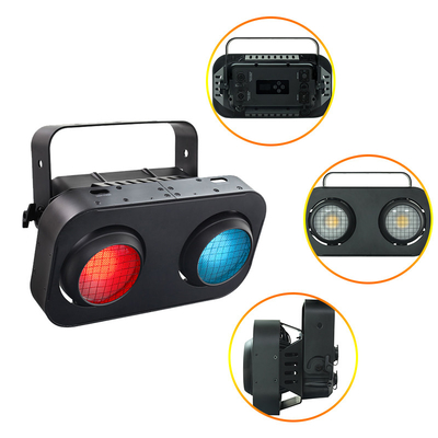 Süper Parlak Sıcak Beyaz 100W İki Göz 200w İzleyici Kör Sahne Işığı COB LED Ekipman Parti etkinliği için aydınlatma