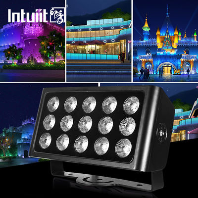 Outdoor RGBW LED Wash Light 15x5W 4in1 Waterproof IP65 DMX512 Stage Flood Lighting for Event Wedding Party Performance
