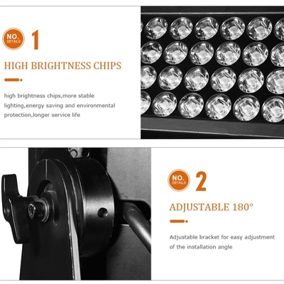 DMX512 1500W RGBW 4in1 IP65 Su geçirmez DJ Düğün Sahnesi Şehir Duvar yıkayıcı Dış LED Yıkama Sel Işığı