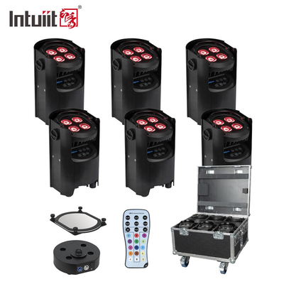 8X15W şehir renkli ışığı RGBW 4in1 IP54 su geçirmez duvar yıkayıcı ışığı DJ bar açık hava konser sahnesi için Pil ile çalışan