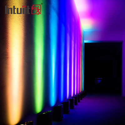 IP54 Uzaktan Kumandalı Düğün Sahnesi Pilli LED Uplight RGB Kablosuz DJ Işık Çubuğu DMX512 4x12W LED Spot Işıkları