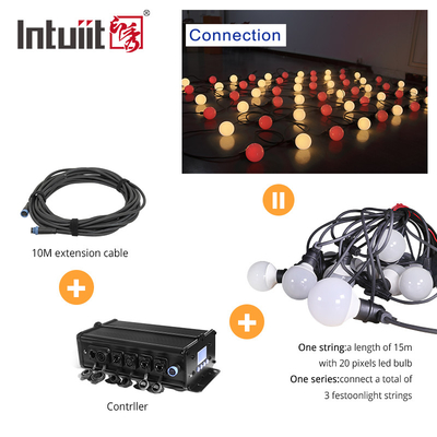 Tatil Işıklandırması LED ampul dizisi Pixel Led Light Su geçirmez Dmx Rgbw Çok Renkli Dizisi Noel Led Ampul Dizisi Işık