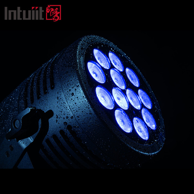 IP65 Su geçirmez Dış DJ Sahne Işıkları 12x20W RGBWA UV 6in1 Alüminyum LED Par DMX512 ile Sessiz Disko Yıkama Etkisi