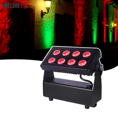 8X15W şehir renkli ışığı RGBW 4in1 IP54 su geçirmez duvar yıkayıcı ışığı DJ bar açık hava konser sahnesi için Pil ile çalışan