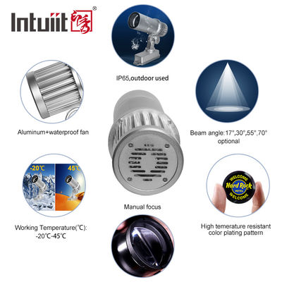 60W HD Parlak Ticari Reklam Işığı Logo Gobo Projeksiyon Lampu Dış LED Projeksiyon Işığı
