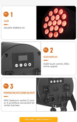 18x20w Led Par Light bar Rgbwa Uv 6in1 Alüminyum Dmx Düğün DJ Partisi Disko Kulübü için Sahne Işığı
