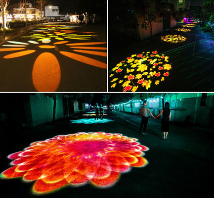 100W LED Dönen Reklam Logosu Işığı Dış Mekan IP65 Su Geçirmez Özel Desen Gobo Projektör