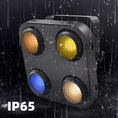 IP65 2'si 1 Arada Kehribar & Sıcak Beyaz Su Geçirmez Cob Sahne Kör Işığı 4x90W 4 Göz Seyirci Dmx512 LED COB Kör Işığı