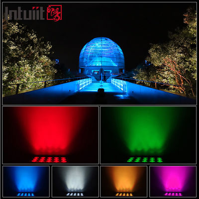 15x5W RGBW 4-in-1 IP65 Dışarıdaki LED Fırtına Işığı Bahçe, Sahne ve Bina Işığı için DMX512 Su geçirmez Geniş Işık
