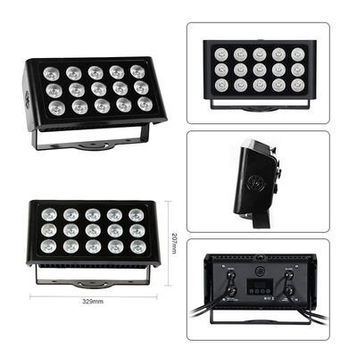 Outdoor RGBW LED Wash Light 15x5W 4in1 Waterproof IP65 DMX512 Stage Flood Lighting for Event Wedding Party Performance