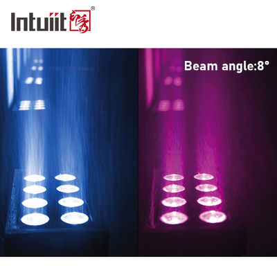 IP65 Pil Işık Led Hareketli Baş Işık Yüksek Güçlü Sahne Işıkları 8x15W Dmx512 Kontrol