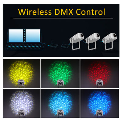 100W Dış Mekan Su Geçirmez LED Projektör Su Dalgası Mavi Dinamik Dalgalanma Sahne Efekti Gobo Işık Projektör Işıkları