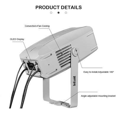 100W Dış Mekan Su Geçirmez LED Projektör Su Dalgası Mavi Dinamik Dalgalanma Sahne Efekti Gobo Işık Projektör Işıkları