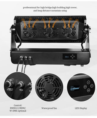 Rgbw Sahne Işığı Dış Mekan Projektör Led Projektör 1500W Su Geçirmez Led Yüksek Güçlü Dj Duvar Yıkama Işığı