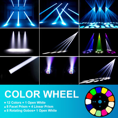 200W LED ışın hareketli baş IP66 konserler için su geçirmez Gobo tekerleği Festivaller
