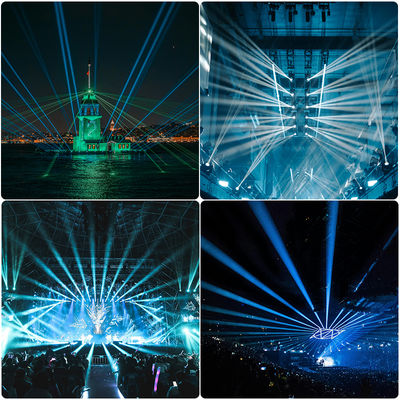 100W Lazer Işık Kaynağı Özel Aşama Prizma Lazer Işığı 100w DMX512 Kontrollü Işık Hareketli Baş Lazer Işık IP66
