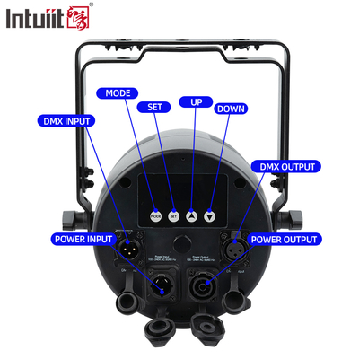 IP65 LED Par Light Su geçirmez IP65 Rated Outdoor 12x20W RGBWA-UV 6in1 Sahne Işığı DMX512