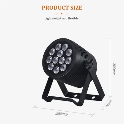 IP65 LED Par Light Su geçirmez IP65 Rated Outdoor 12x20W RGBWA-UV 6in1 Sahne Işığı DMX512