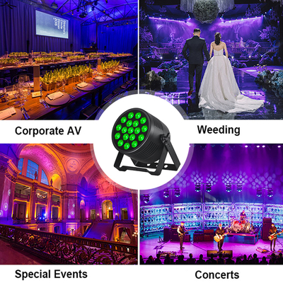 18x20 Su Geçirmez DMX Led Par Can RGBWA UV Dış Mekan Tiyatro Düğün Konser Gösteri Etkinlikleri için