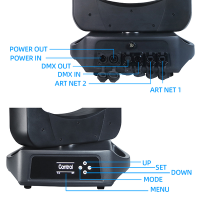 2025 BSW 280W LED Hareketli Baş Sahne Işığı DMX512 DJ Disko Gösteri CMY için 3in1 Parmak Noktası Yıkama