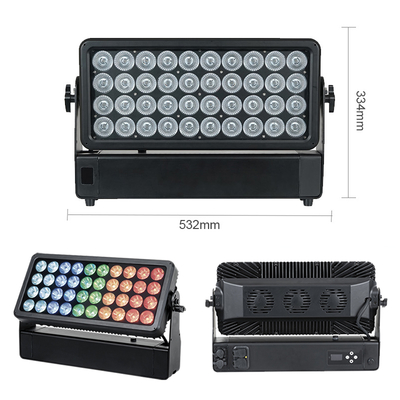 IP65 40x10W RGBW LED Şehir Sahne Işığı Dış Mekan Bina Projeksiyon Sel Mimari Aydınlatma