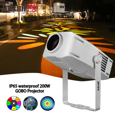 200W Özel Gobo Projektör IP65 Yüksek Parlaklıkta Reklam LED Dış Mekan Noel Gobo Logo Projektör Reklam Işıkları