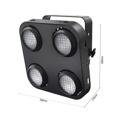 IP65 2'si 1 Arada Kehribar & Sıcak Beyaz Su Geçirmez Cob Sahne Kör Işığı 4x90W 4 Göz Seyirci Dmx512 LED COB Kör Işığı