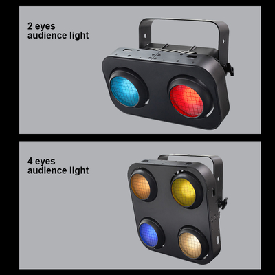 IP65 2'si 1 Arada Kehribar & Sıcak Beyaz Su Geçirmez Cob Sahne Kör Işığı 4x90W 4 Göz Seyirci Dmx512 LED COB Kör Işığı
