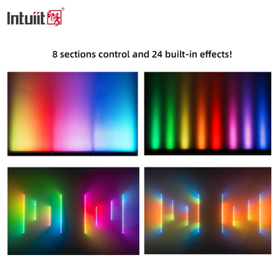 IP20 Kablosuz 12x2W 0.5m 4in1 Pil ile çalışan Led Duvar Çamaşırhane Işıkları Sahne Işığı