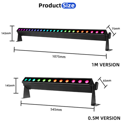 IP20 Kablosuz 12x2W 0.5m 4in1 Pil ile çalışan Led Duvar Çamaşırhane Işıkları Sahne Işığı
