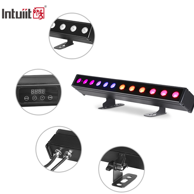 IP65 Pil Güçlü Led Duvar Yıkama 12 adetx2W Rgbw 4'ü 1 Arada Led Bar Işık Dış Mekan için