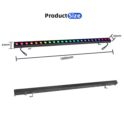 IP65 Su geçirmez LED RGBW Duvar Yıkama Işığı 24 * 2W Dış Alüminyum Lamba Vücudu Bahçe ve Yüksek Bina Manzarası için
