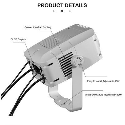 100W Logo Gobo Projekör Işığı IP65 Dışarı DMX512 Reklam, Bina ve Etkinlikler için Özel Desen Projeksiyonu