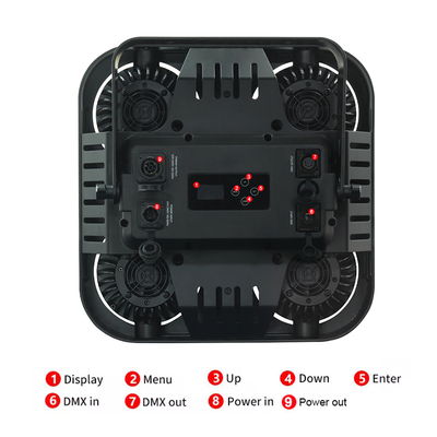 Su geçirmez Dmx 4 * 90w Dört 4 Göz IP65 Gece Kulübü Işıkları Dışarıda Yamalar Etkinlik Işık Cob Işık